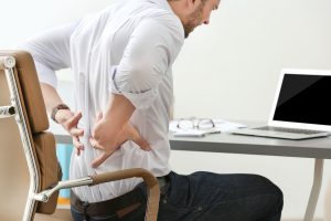 Lower back pain while seated at desk